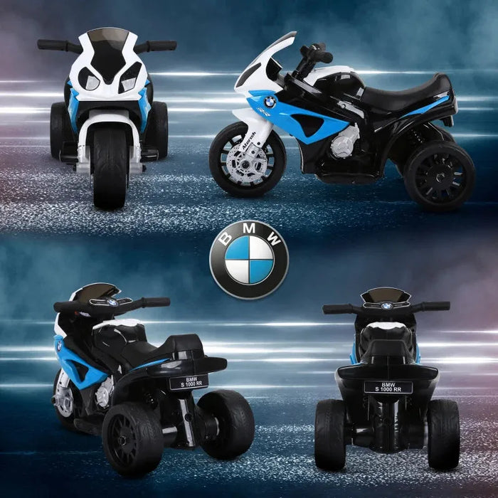 Kids Licensed BMW Electric Ride on Motorcycle with Headlights and Music 6V in Blue - Little and Giant Explorers HOMCOM