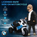 Kids Licensed BMW Electric Ride on Motorcycle with Headlights and Music 6V in Blue - Little and Giant Explorers HOMCOM