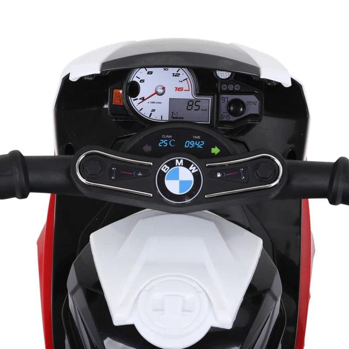 Licensed BMW Electric Ride on Motorcycle with Headlights and Music 6V in Red - Little and Giant Explorers HOMCOM