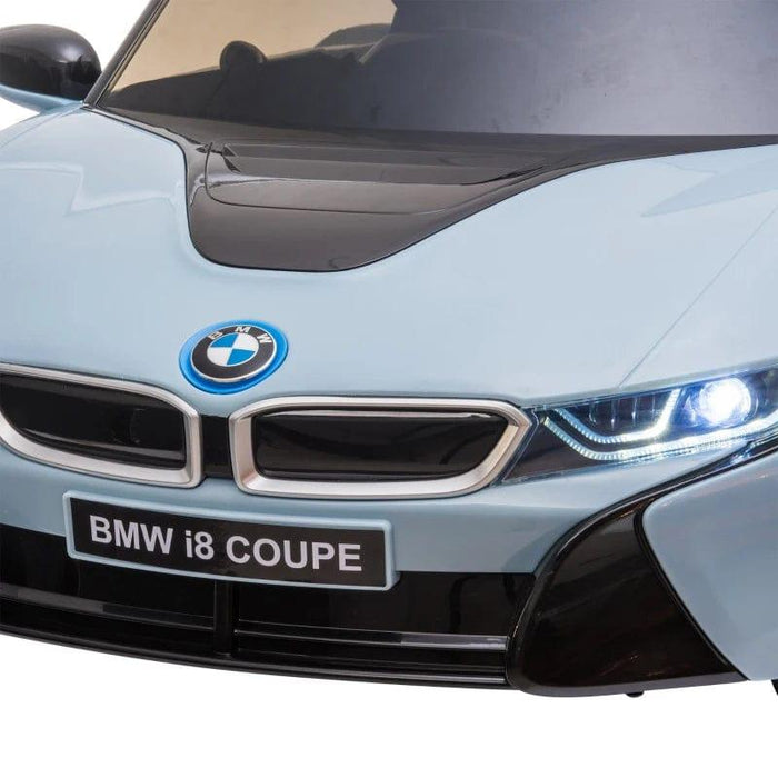 Licensed BMW i8 Coupe with Headlights, Music and Horn 6V in Blue - Little and Giant Explorers HOMCOM