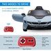 Licensed BMW i8 Coupe with Headlights, Music and Horn 6V in Blue - Little and Giant Explorers HOMCOM