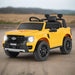 Kids Licensed Ford Ranger Car with Remote Control in Yellow 12V - Little and Giant Explorers Costway