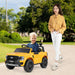 Kids Licensed Ford Ranger Car with Remote Control in Yellow 12V - Little and Giant Explorers Costway