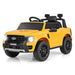 Kids Licensed Ford Ranger Car with Remote Control in Yellow 12V - Little and Giant Explorers Costway