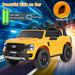 Kids Licensed Ford Ranger Car with Remote Control in Yellow 12V - Little and Giant Explorers Costway