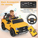 Kids Licensed Ford Ranger Car with Remote Control in Yellow 12V - Little and Giant Explorers Costway