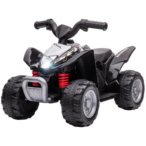 Kids Licensed Honda Electric Ride on Quad Bike with LED Light and Horn 6V in Black - Little and Giant Explorers AIYAPLAY