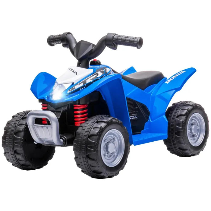 Kids Licensed Honda Electric Ride on Quad Bike with LED Light and Horn 6V in Blue - Little and Giant Explorers AIYAPLAY