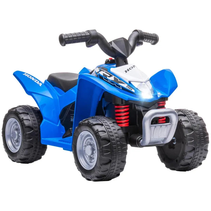 Kids Licensed Honda Electric Ride on Quad Bike with LED Light and Horn 6V in Blue - Little and Giant Explorers AIYAPLAY