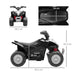 Kids Licensed Honda Electric Ride on Quad Bike with LED Light and Horn 6V in Black - Little and Giant Explorers AIYAPLAY