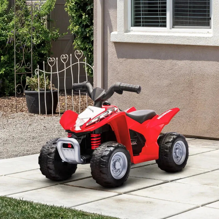 Kids Licensed Honda Electric Ride on Quad Bike with LED Light and Horn 6V in Red - Little and Giant Explorers AIYAPLAY