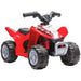 Kids Licensed Honda Electric Ride on Quad Bike with LED Light and Horn 6V in Red - Little and Giant Explorers AIYAPLAY