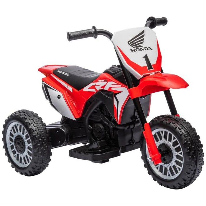 Licensed Honda Kids Ride on Three Wheeled Motorbike with Horn and Startup Sound 6V in Red - Little and Giant Explorers HOMCOM