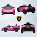 Kids Licensed Lamborghini Autentica in Pink 12V - Little and Giant Explorers AIYAPLAY