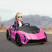 Kids Licensed Lamborghini Autentica in Pink 12V - Little and Giant Explorers AIYAPLAY