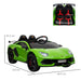 Licensed Lamborghini Aventador SVJ with Remote, Music and Lights 12V in Green - Little and Giant Explorers HOMCOM