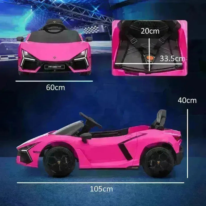 Kids Licensed Lamborghini Revuelto with Butterfly Doors in Pink 12V - Little and Giant Explorers AIYAPLAY