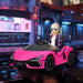 Kids Licensed Lamborghini Revuelto with Butterfly Doors in Pink 12V - Little and Giant Explorers AIYAPLAY