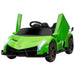 Kids Licensed Lamborghini Veneno with Remote, Music and Horn 12V in Green - Little and Giant Explorers HOMCOM