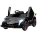 Licensed Lamborghini Veneno with Remote, Music and Horn 12V in Black - Little and Giant Explorers HOMCOM