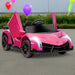 Licensed Lamborghini Veneno with Remote, Music and Horn 12V in Pink - Little and Giant Explorers HOMCOM