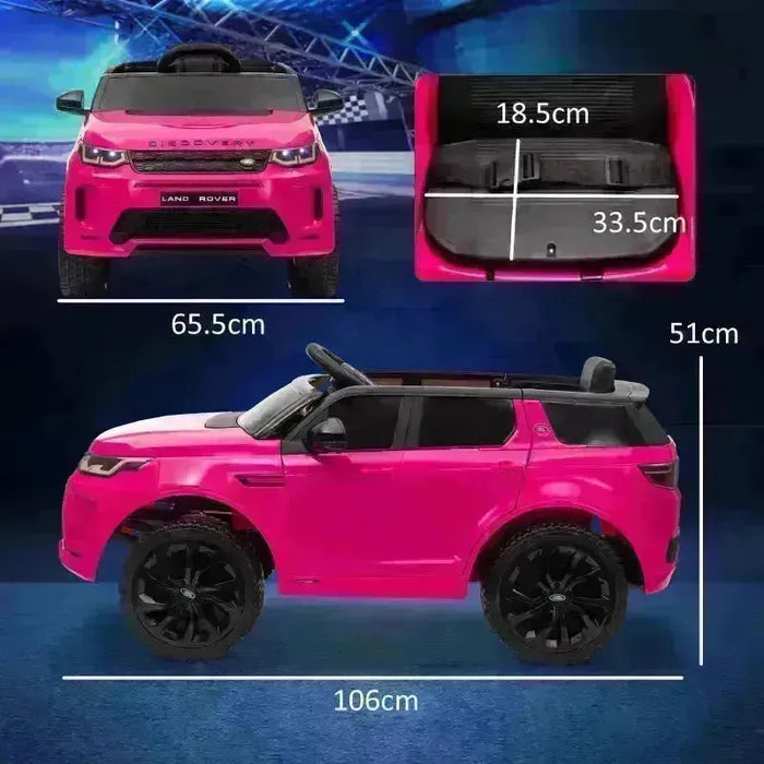 Kids Licensed Land Rover Discovery Sport with Remote in Pink 12V - Little and Giant Explorers AIYAPLAY