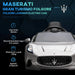 Kids Licensed Maserati Gran Turismo Folgore in Grey 12V - Little and Giant Explorers AIYAPLAY