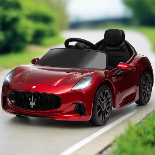 Kids Licensed Maserati Gran Turismo Folgore in Wine Red 12V - Little and Giant Explorers AIYAPLAY