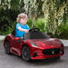 Kids Licensed Maserati Gran Turismo Folgore in Wine Red 12V - Little and Giant Explorers AIYAPLAY