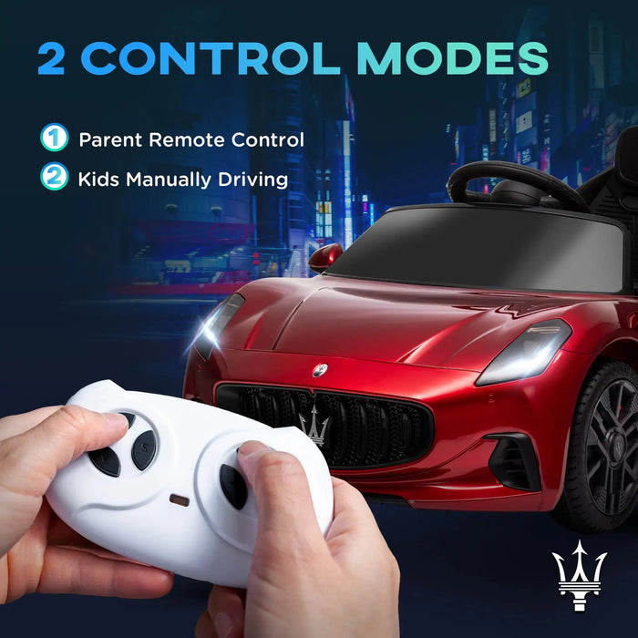 Kids Licensed Maserati Gran Turismo Folgore in Wine Red 12V - Little and Giant Explorers AIYAPLAY