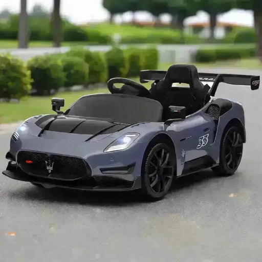 Kids Licensed Maserati GT2 with Remote and Lights in Grey 12V - Little and Giant Explorers AIYAPLAY