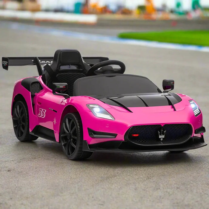 Kids Licensed Maserati GT2 with Remote and Lights in Pink 12V - Little and Giant Explorers AIYAPLAY