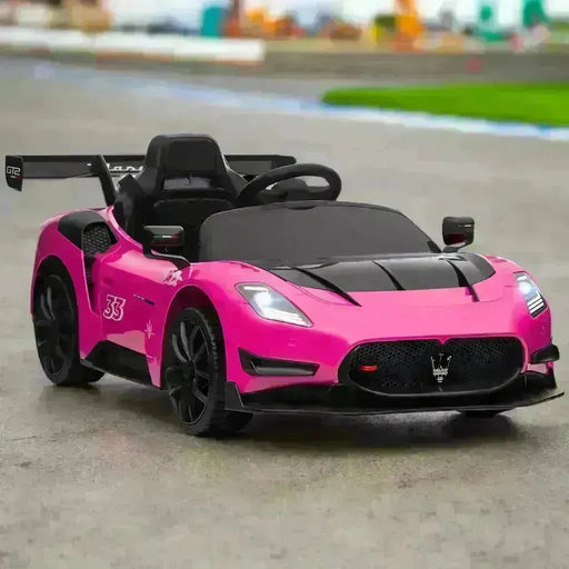 Kids Licensed Maserati GT2 with Remote and Lights in Pink 12V - Little and Giant Explorers AIYAPLAY