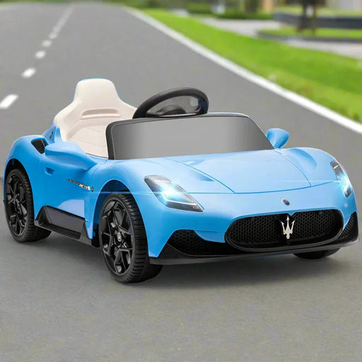 Kids Licensed Maserati MC20 with Spring Suspension in Blue 12V - Little and Giant Explorers AIYAPLAY