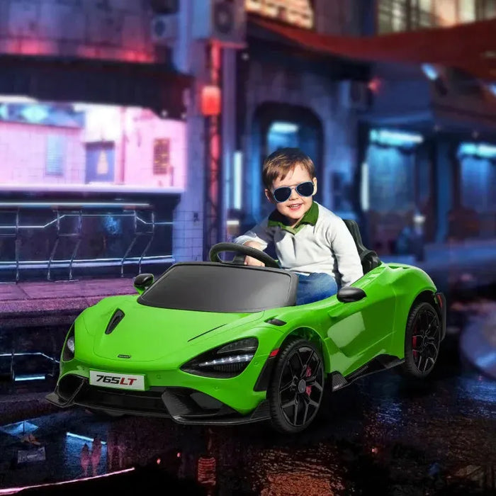 Kids Licensed McLaren 765LT with Butterfly Doors in Green 12V - Little and Giant Explorers AIYAPLAY