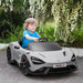 Kids Licensed McLaren 765LT with Butterfly Doors in Grey 12V - Little and Giant Explorers AIYAPLAY