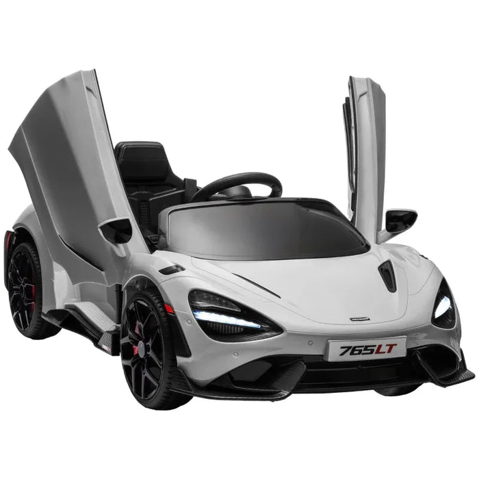 Kids Licensed McLaren 765LT with Butterfly Doors in Grey 12V - Little and Giant Explorers AIYAPLAY