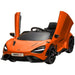 Kids Licensed McLaren 765LT with Butterfly Doors in Orange 12V - Little and Giant Explorers AIYAPLAY