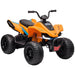 Licensed McLaren Quad Bike with Music, Headlights, MP3 Slot and Suspension Wheels 12V Electric Ride on Toy in Orange - Little and Giant Explorers HOMCOM