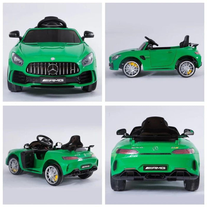 Licensed Mercedes Benz AMG GTR 12V in Green - Little and Giant Explorers HOMCOM