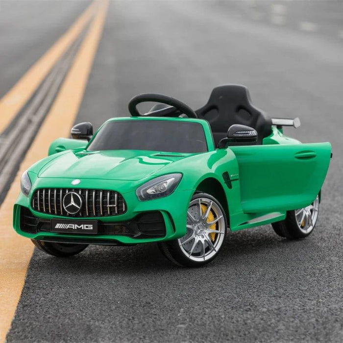 Licensed Mercedes Benz AMG GTR 12V in Green - Little and Giant Explorers HOMCOM