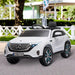 Licensed Mercedes Benz EQC with Remote, Music, Lights and Bluetooth 12V in White - Little and Giant Explorers HOMCOM