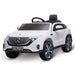 Licensed Mercedes Benz EQC with Remote, Music, Lights and Bluetooth 12V in White - Little and Giant Explorers HOMCOM