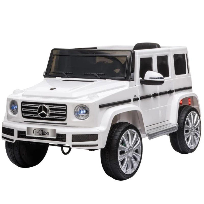 Licensed Mercedes Benz G500 12V in White - Little and Giant Explorers HOMCOM