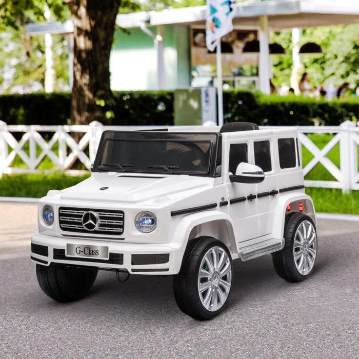 Licensed Mercedes Benz G500 12V in White - Little and Giant Explorers HOMCOM