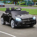 Licensed Mercedes Benz SLC 300 with Remote, Music, Lights and Suspension Wheels 12V in Black - Little and Giant Explorers AIYAPLAY