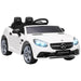 Licensed Mercedes Benz SLC 300 with Remote, Music, Lights and Suspension Wheels 12V in White - Little and Giant Explorers AIYAPLAY