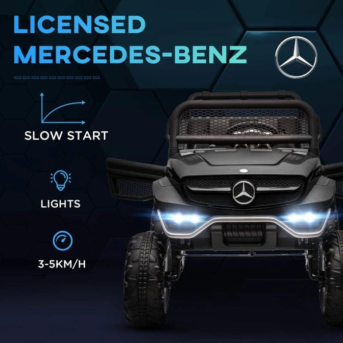 Licensed Mercedes Benz Unimog with Remote, Horn and Lights 12V Electric Ride on Toy - Little and Giant Explorers HOMCOM