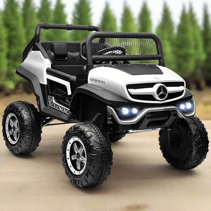 Licensed Mercedes Benz Unimog with Remote, Horn and Lights 12V Electric Ride on Toy - Little and Giant Explorers HOMCOM