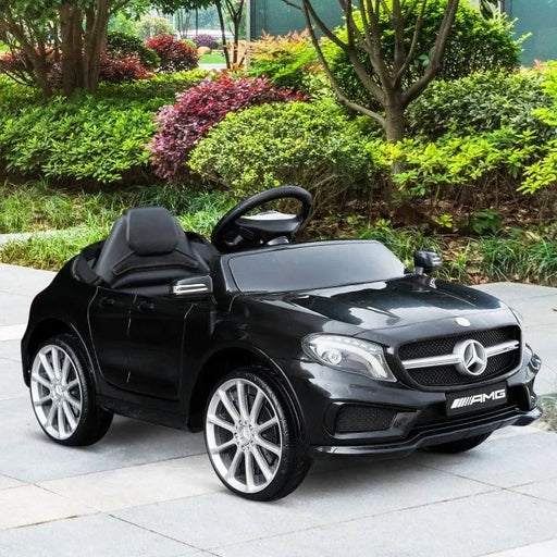 Licensed Mercedes GLA AMG with MP3, 2 Speeds, Lights and Horn 6V in Black - Little and Giant Explorers HOMCOM